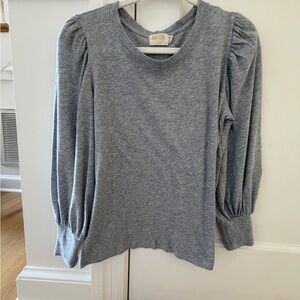 Nation LTD Loren Puff-Sleeve Long Sleeve Tee - XS Grey